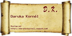 Daruka Kornél névjegykártya